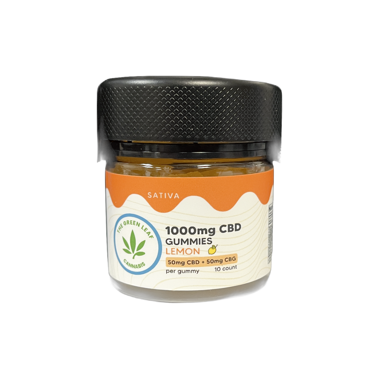 sativa-cbd-gummies-cbd edibles-lemon-cbd-cbg-10ct