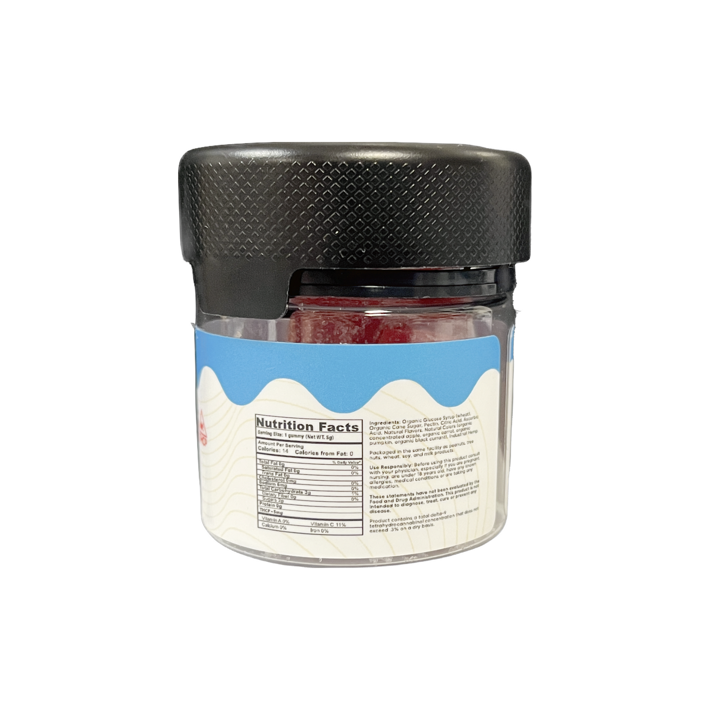 Indica-THC-Gummies-THC edibles-berry-THCP-CBN-8ct-Nutrition facts
