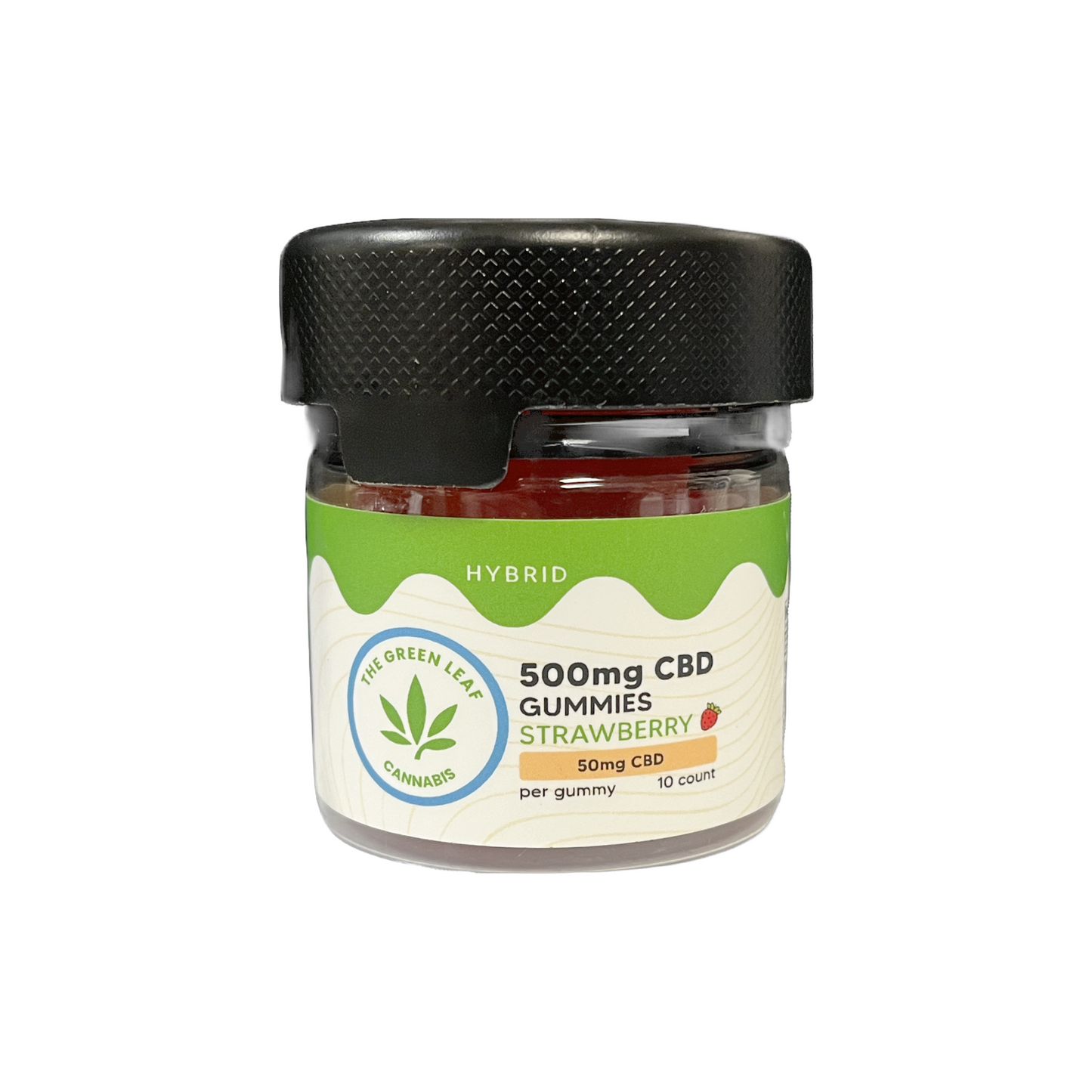 Hybrid-CBD-gummies-strawberry-10 count-CBD Gummies