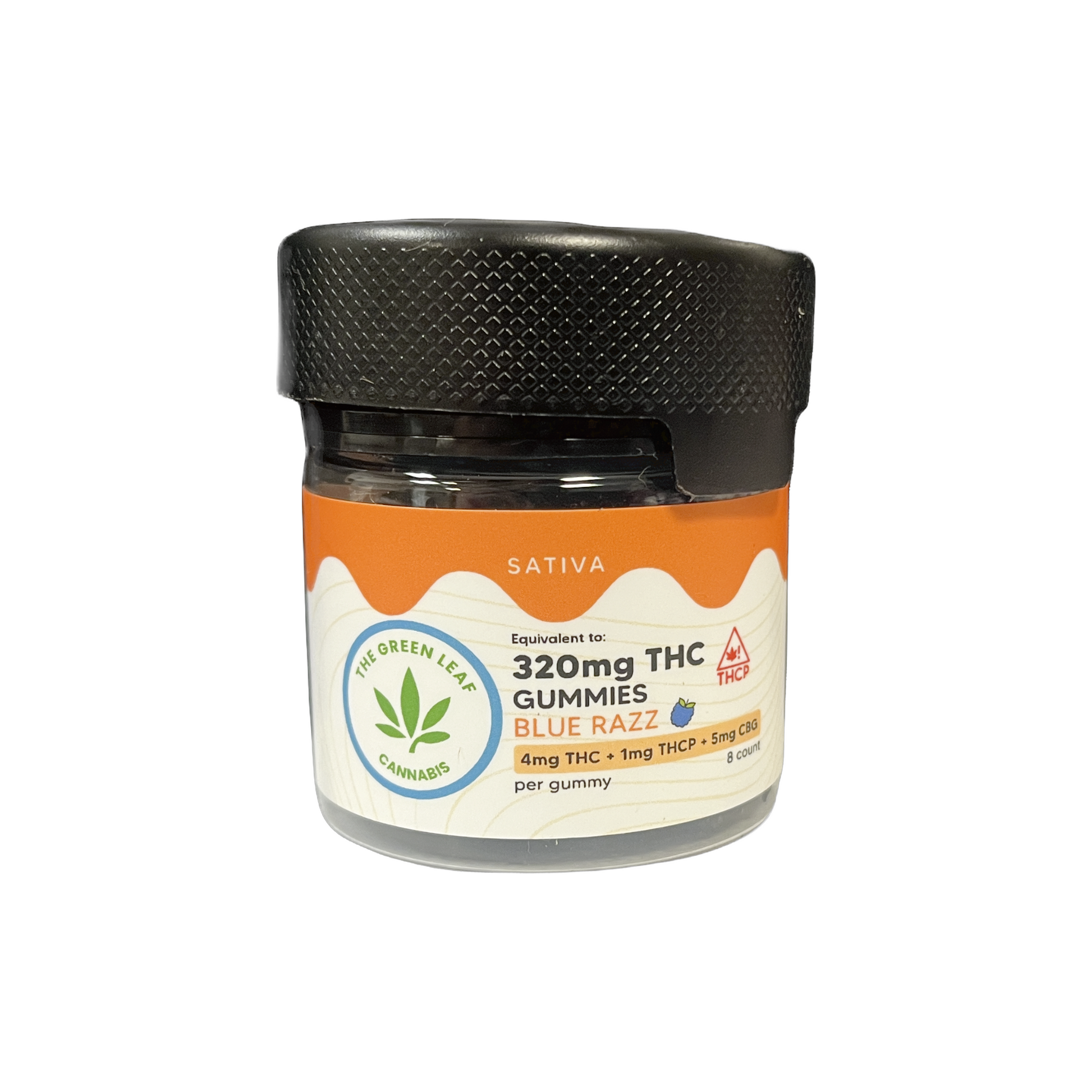 sativa-thc-gummies-THC edibles-blue razz-THCP-CBG-320mg thc