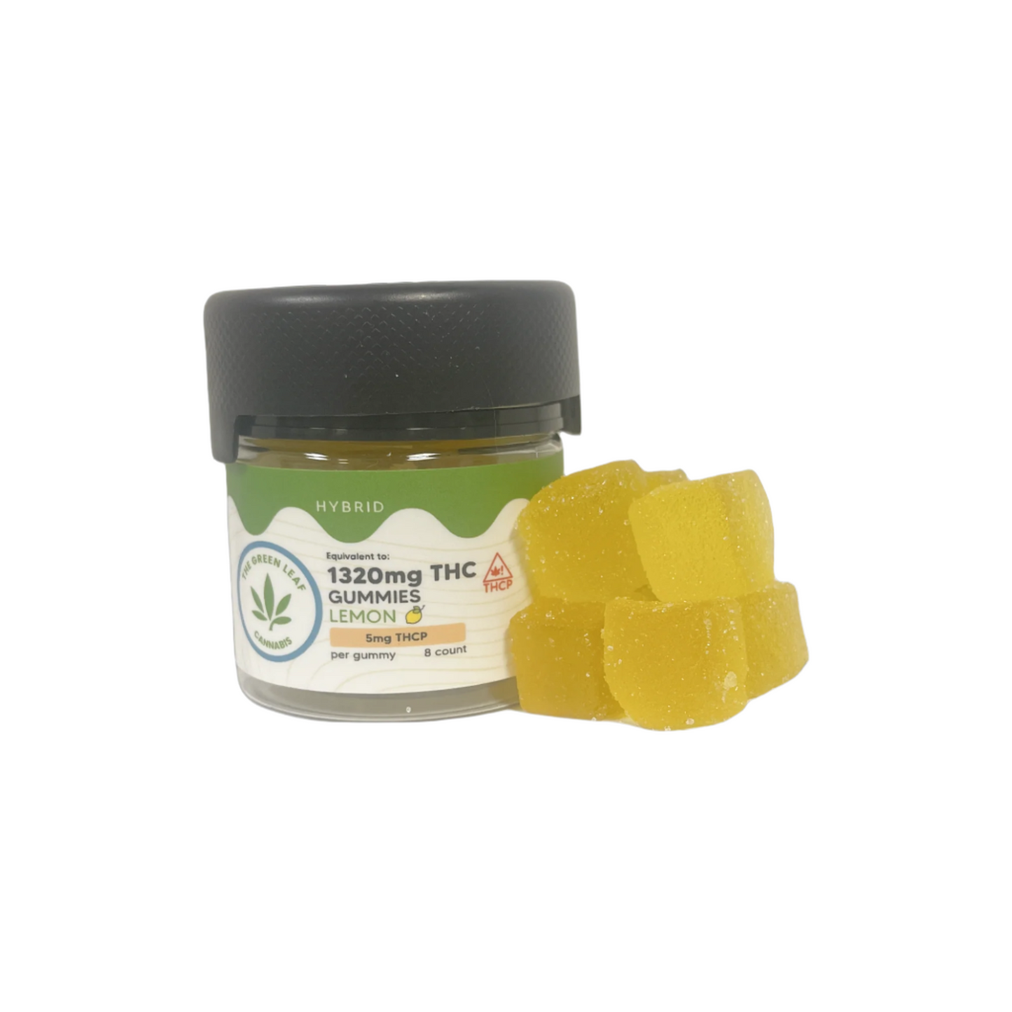 hybrid-THC-Gummies-THC edibles-THCP-lemon-yellow gummies