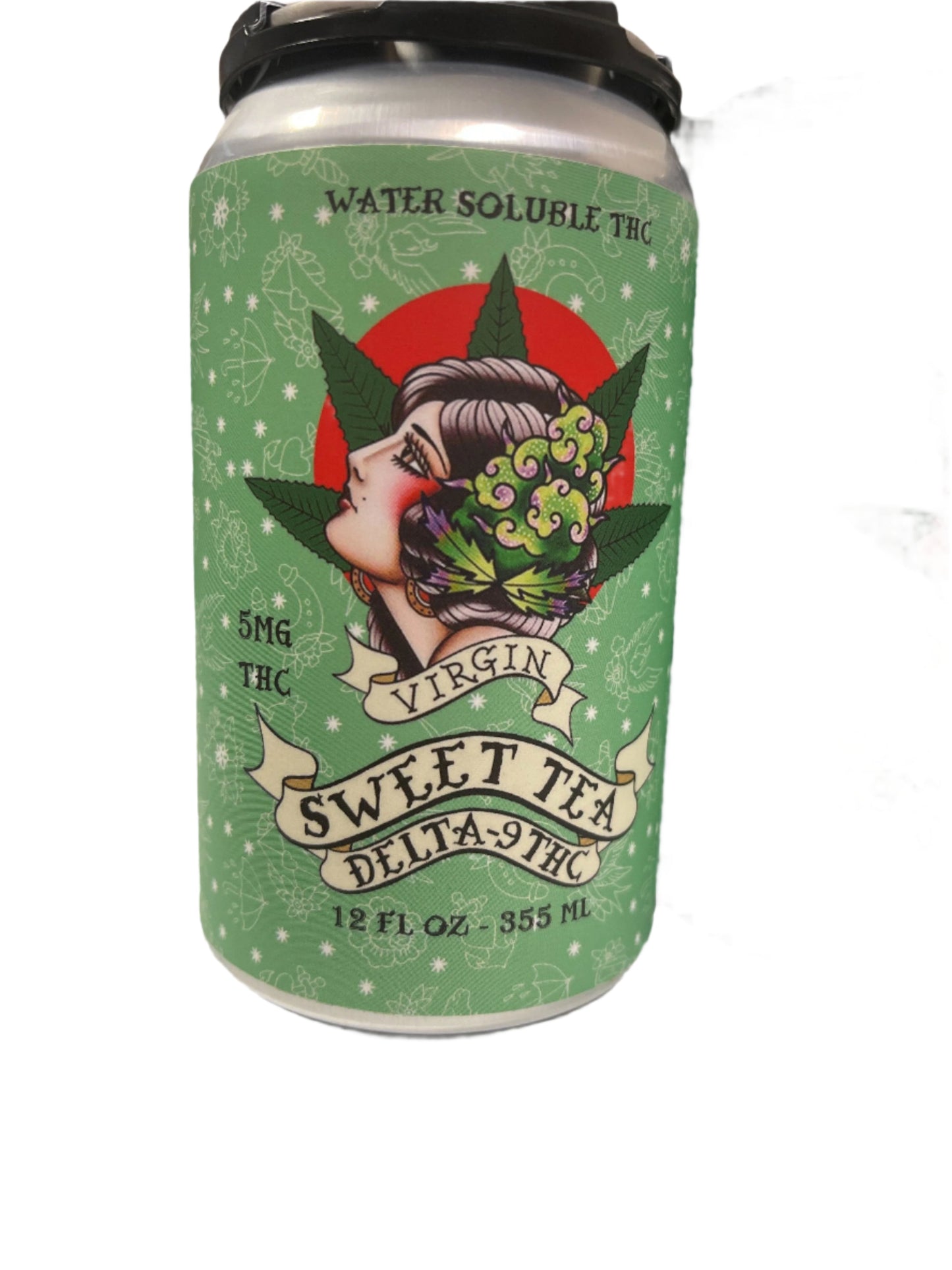 Sweet Tea Seltzer - 5mg THC 12fl oz - Virgin Hemp Farms The Green Leaf