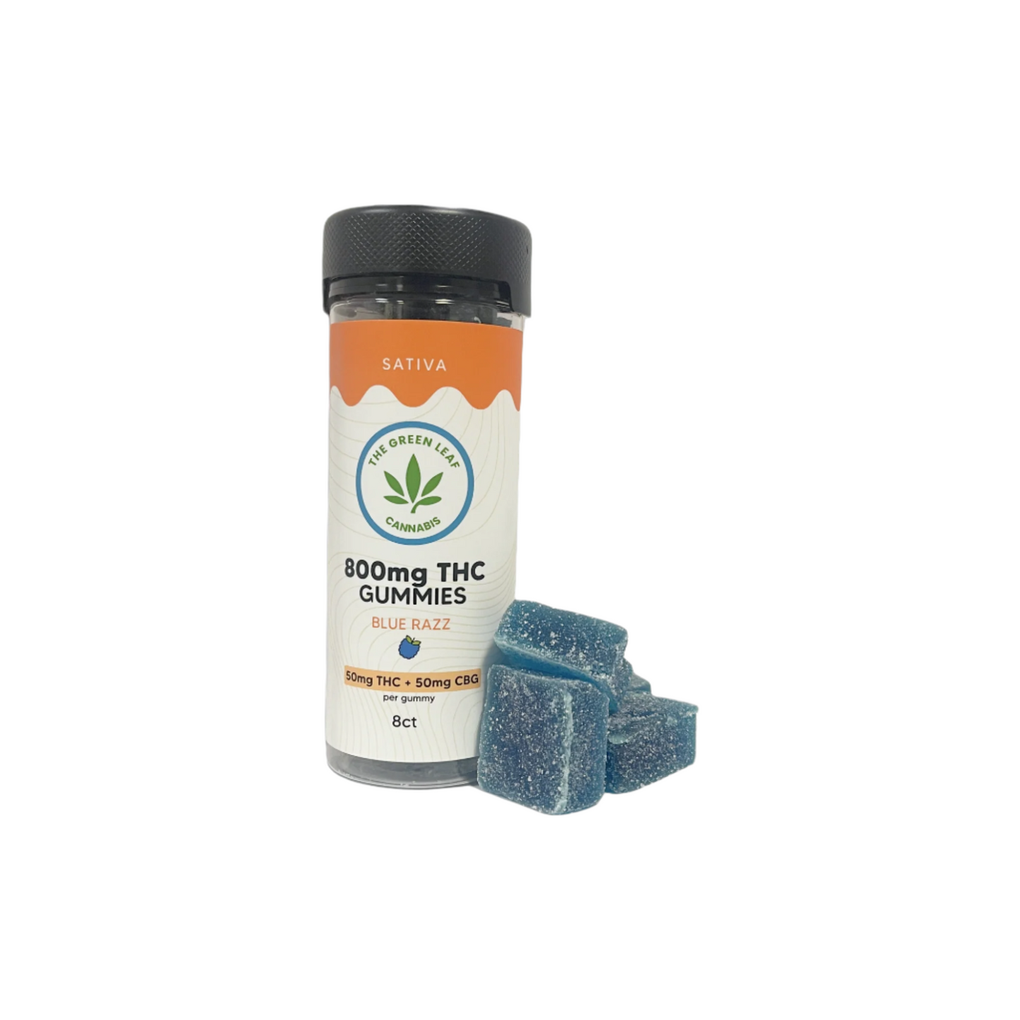sativa-thc-gummies-thc edibles-blue razz-thc-cbd-blue gummies-8ct
