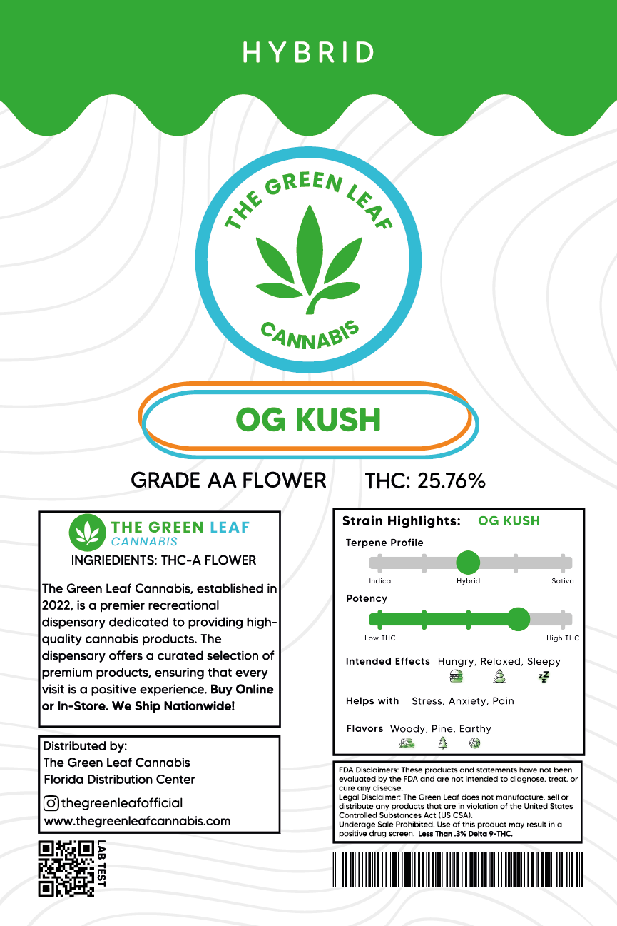 ok kush-hybrid-strain-cannabis-flower-thc-thca flower
