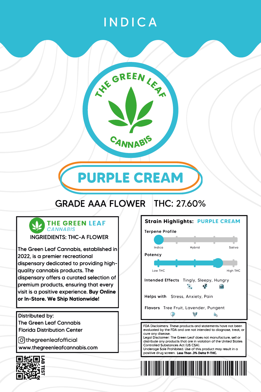 purple cream-indica-strain-cannabis-flower-thca flower-weed