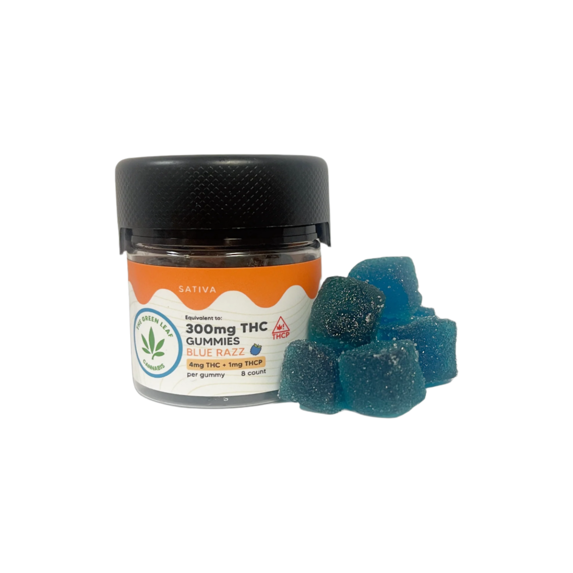 sativa-thc-gummies-THC edibles-blue razz-THCP-Blue gummies-300mg thc