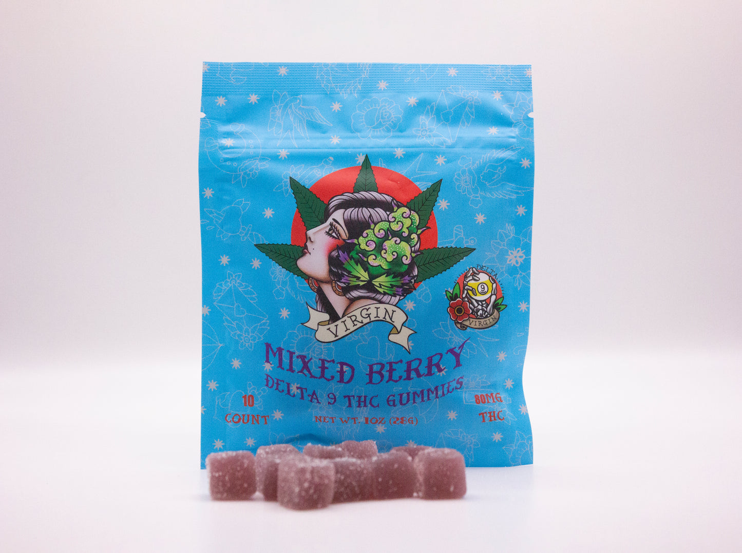 Mixed Berry 8mg Delta 9 THC gummy - Virgin Hemp Farms
