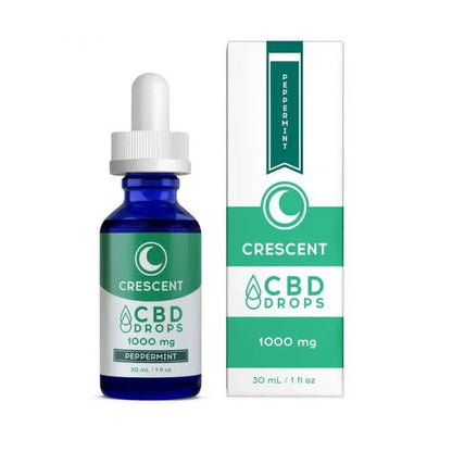 THC-Free CBD Drops - 500mg to 9000mg - Crescent Cana The Green Leaf