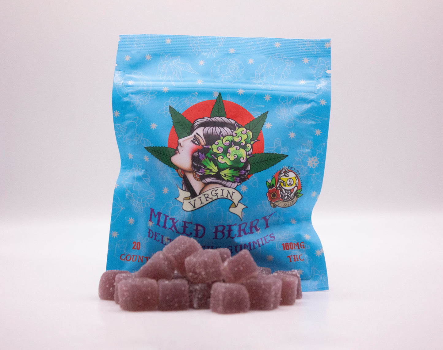 Mixed Berry 8mg Delta 9 THC gummy - Virgin Hemp Farms