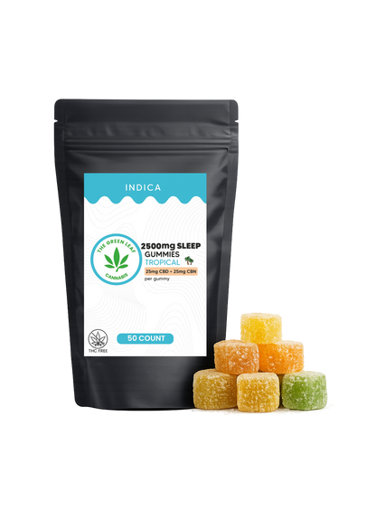 2500mg Gummies - 50 CBD - Blue Razz - The Green Leaf Cannabis