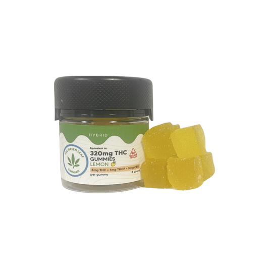 Hybrid-THC-gummies-thc edibles- lemon- THC-THCP-CBD-320mg THC-yellow gummies