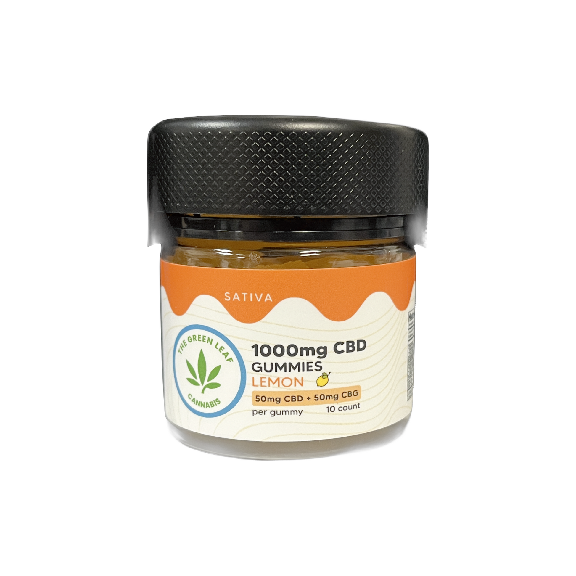 sativa-cbd-gummies-cbd edibles-lemon-cbd-cbg-10ct