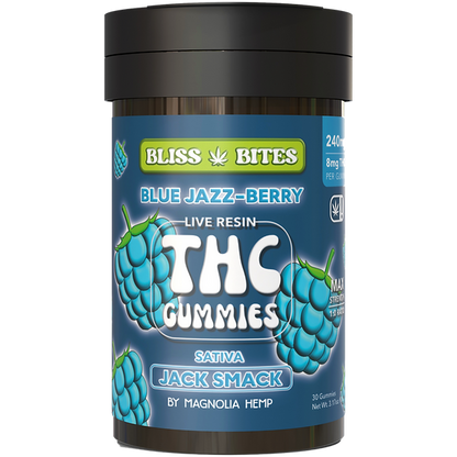 THC Bliss Bites Gummies - THC Gummies - 240mg THC - Magnolia Hemp - Sativa - The Green Leaf - Jack Smack