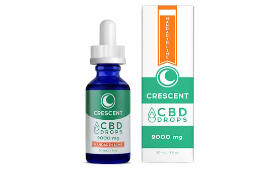 THC-Free CBD Drops - 500mg to 9000mg - Crescent Cana The Green Leaf