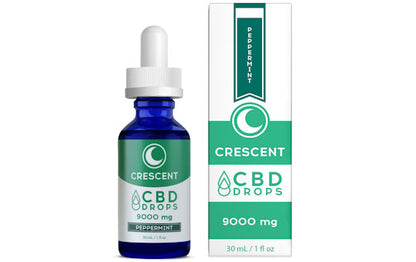 THC-Free CBD Drops - 500mg to 9000mg - Crescent Cana The Green Leaf