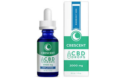 THC-Free CBD Drops - 500mg to 9000mg - Crescent Cana The Green Leaf