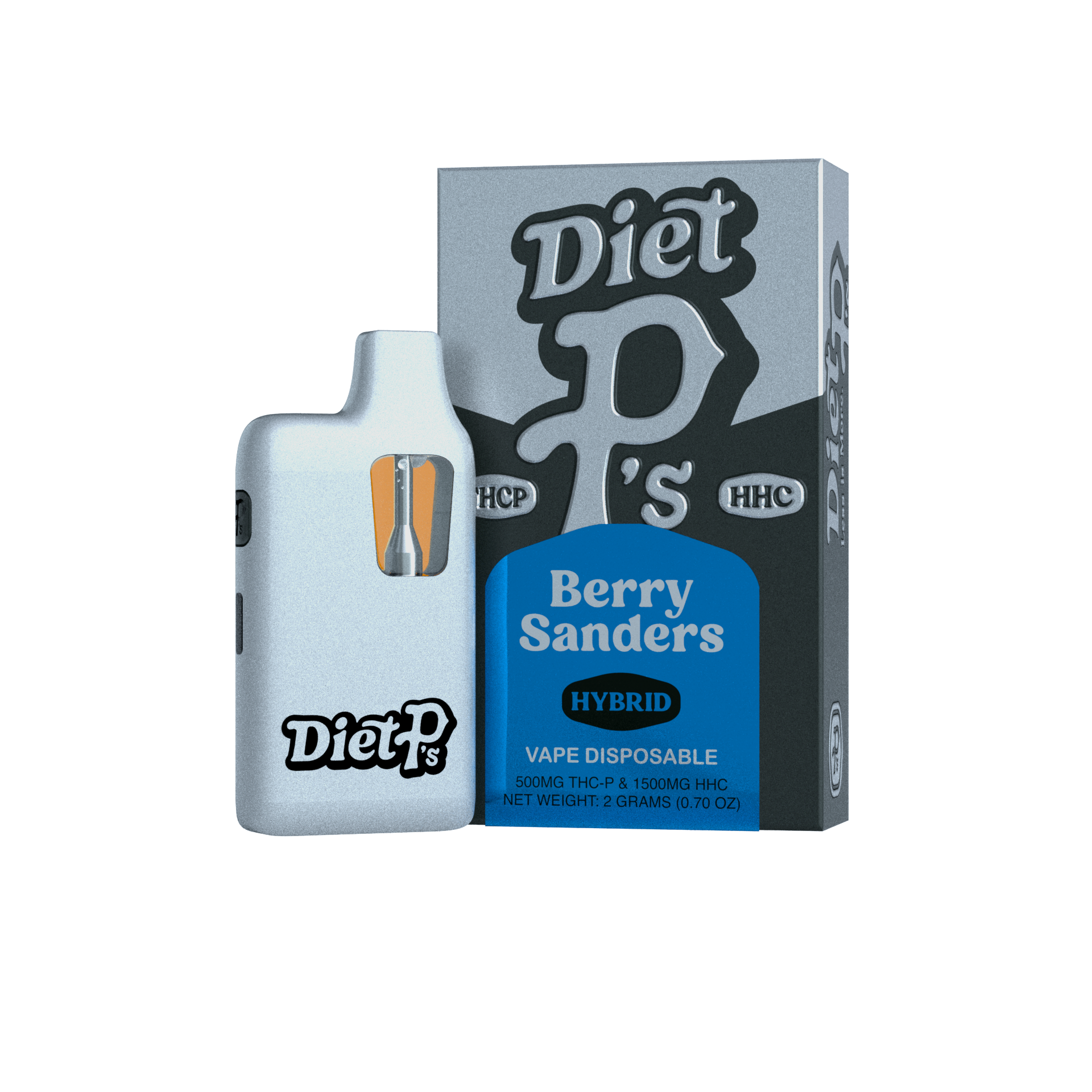 Diet P's-Disposable Vape-hybrid-THC-HHC-The Green Leaf Cannabis-Berry Sanders