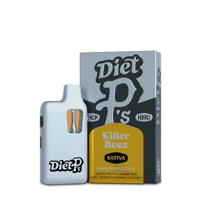 Diet P's-Disposable Vape-Sativa-THC-HHC-The Green Leaf Cannabis-Killer Beez
