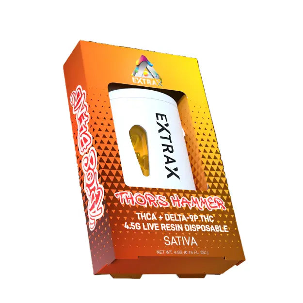 Adios Disposable vape-vape-extrax-thorshammer-thca-delta9-sativa-The Green Leaf Cannabis