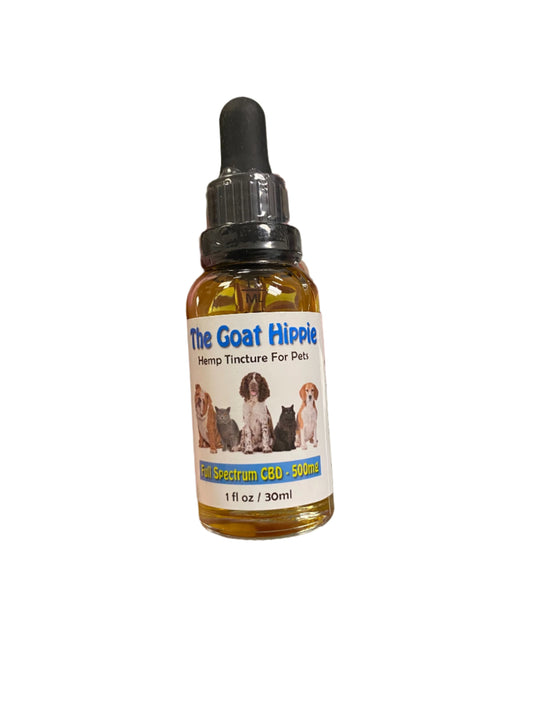 Pet Tinctures - Full Spectrum CBD - The Goat Hippie The Green Leaf - CBD for pets - CBD - pets