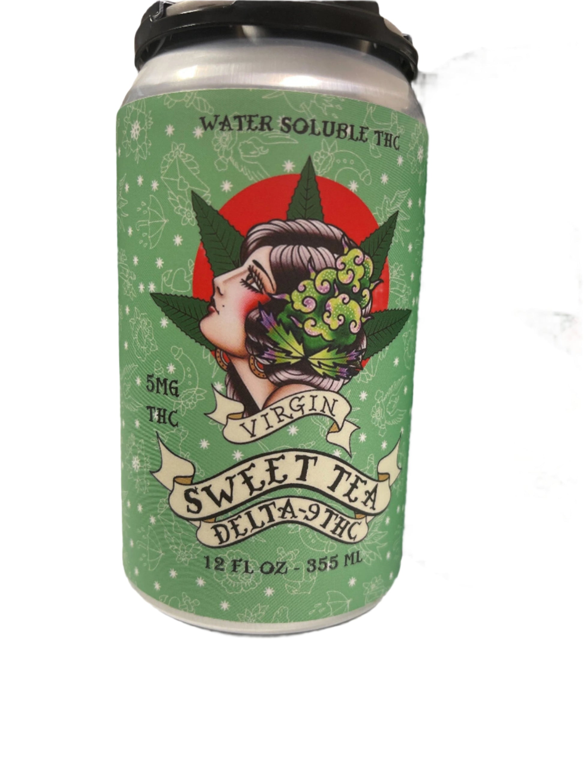 Sweet Tea Seltzer - 5mg THC 12fl oz - Virgin Hemp Farms The Green Leaf