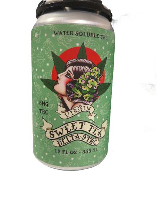 Sweet Tea Seltzer - 5mg THC 12fl oz - Virgin Hemp Farms The Green Leaf