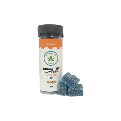 sativa-thc-gummies-thc edibles-blue razz-thc-blue gummies-8ct