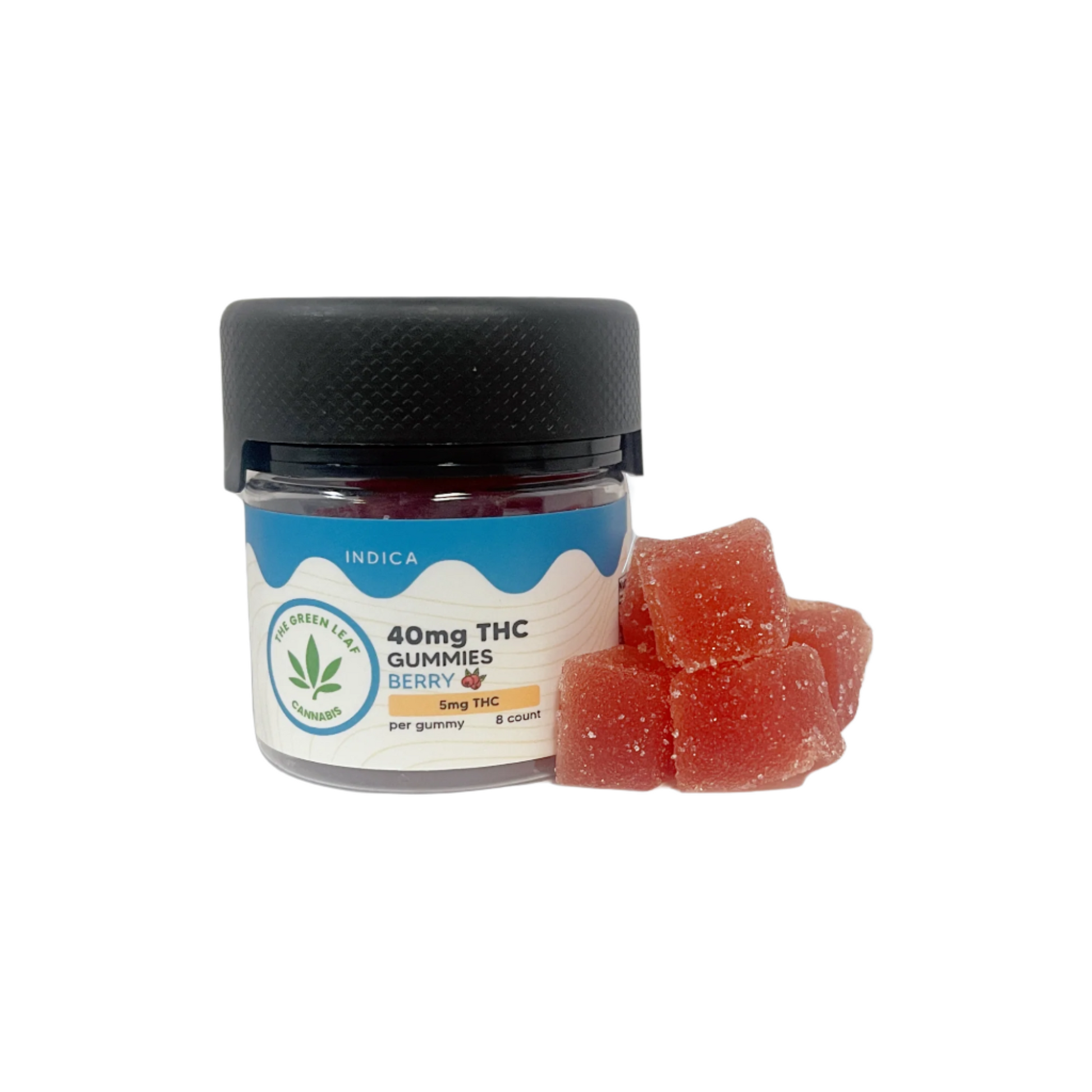 Indica-thc-gummies-thc eidbles-8ct-berry-THC-red gummies