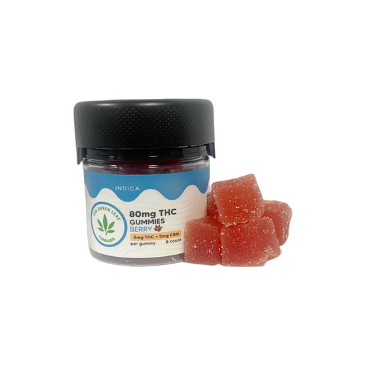 Indica-thc-gummies-thc eidbles-8ct-berry-THC-CBN-red gummies