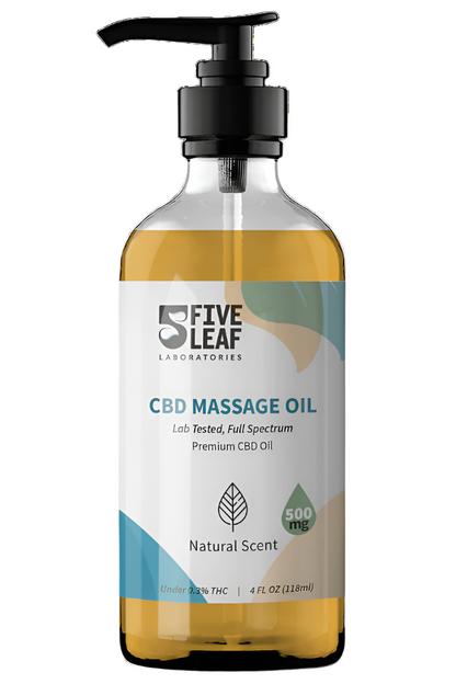 118ml CBD Massage Oil -118ml - 5 Leaf Labs The Green Leaf