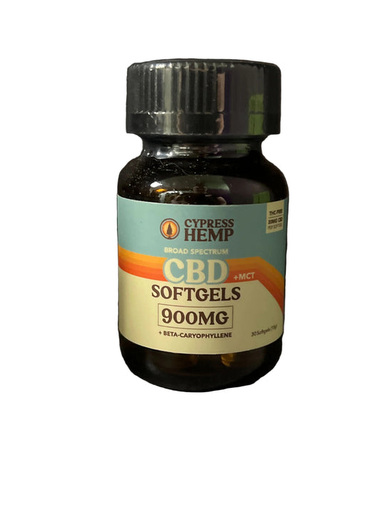 Full-Spectrum  Softgels - 900mg CBD - Cypress Hemp